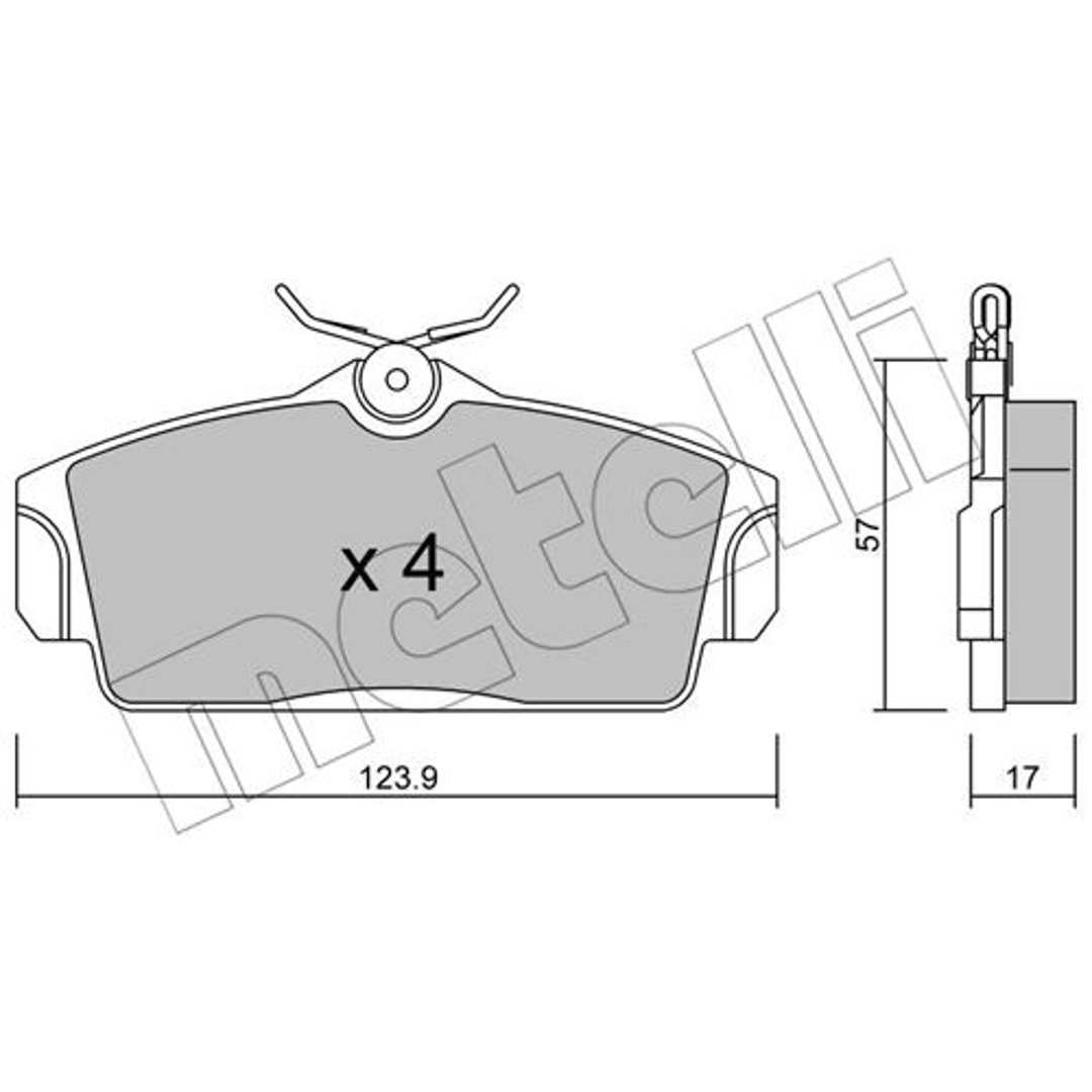 METELLI Klocki hamulcowe - komplet 22-0305-0