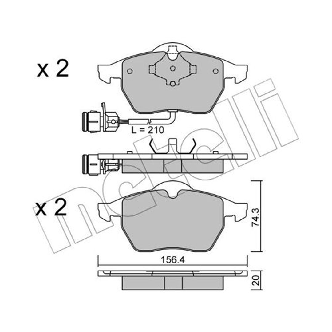 METELLI Klocki hamulcowe - komplet 22-0181-0