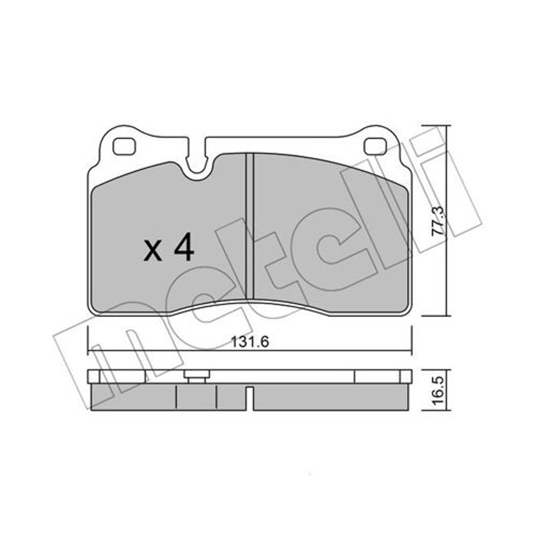 METELLI Klocki hamulcowe - komplet 22-0659-0