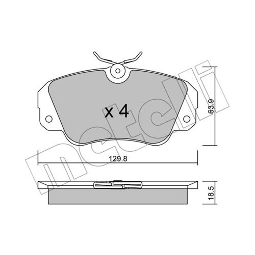 METELLI Klocki hamulcowe - komplet 22-0538-0