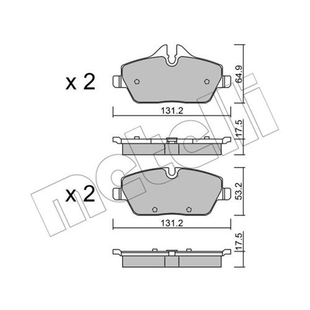 METELLI Klocki hamulcowe - komplet 22-0664-0
