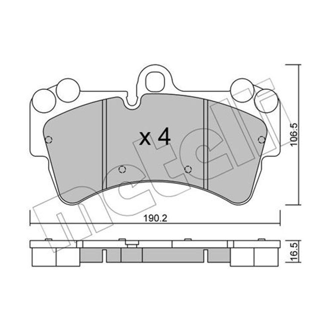 METELLI Klocki hamulcowe - komplet 22-0654-0