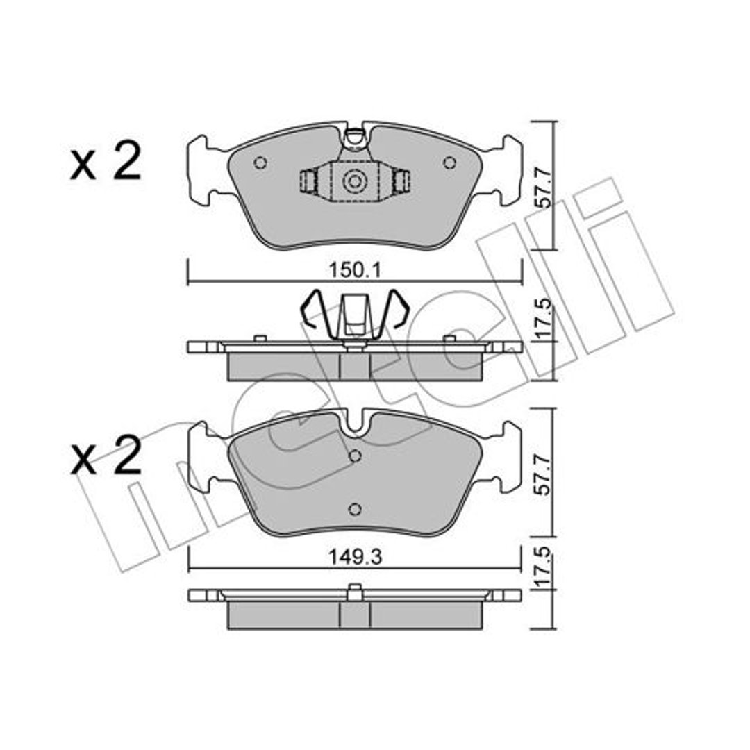METELLI Klocki hamulcowe - komplet 22-0640-0