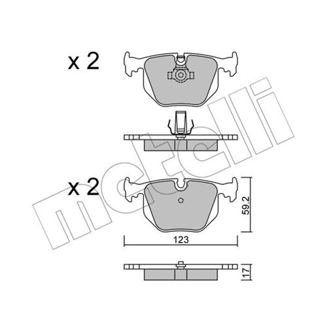 METELLI Klocki hamulcowe - komplet 22-0560-0