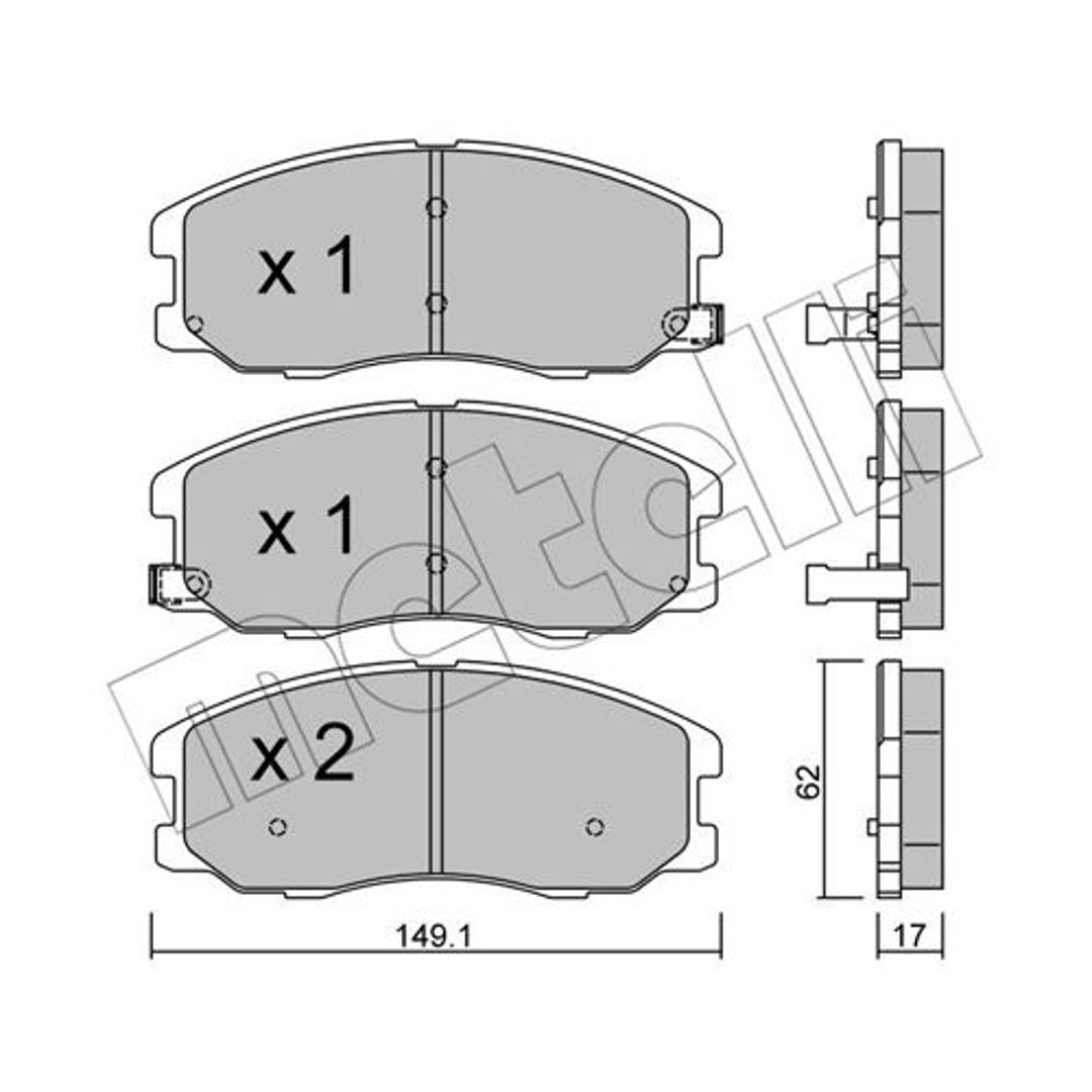 METELLI Klocki hamulcowe - komplet 22-0778-0