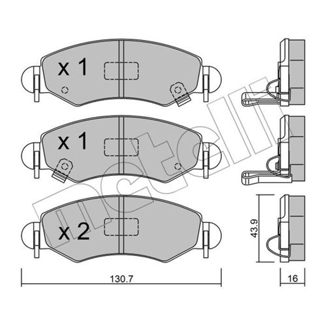 METELLI Klocki hamulcowe - komplet 22-0339-1