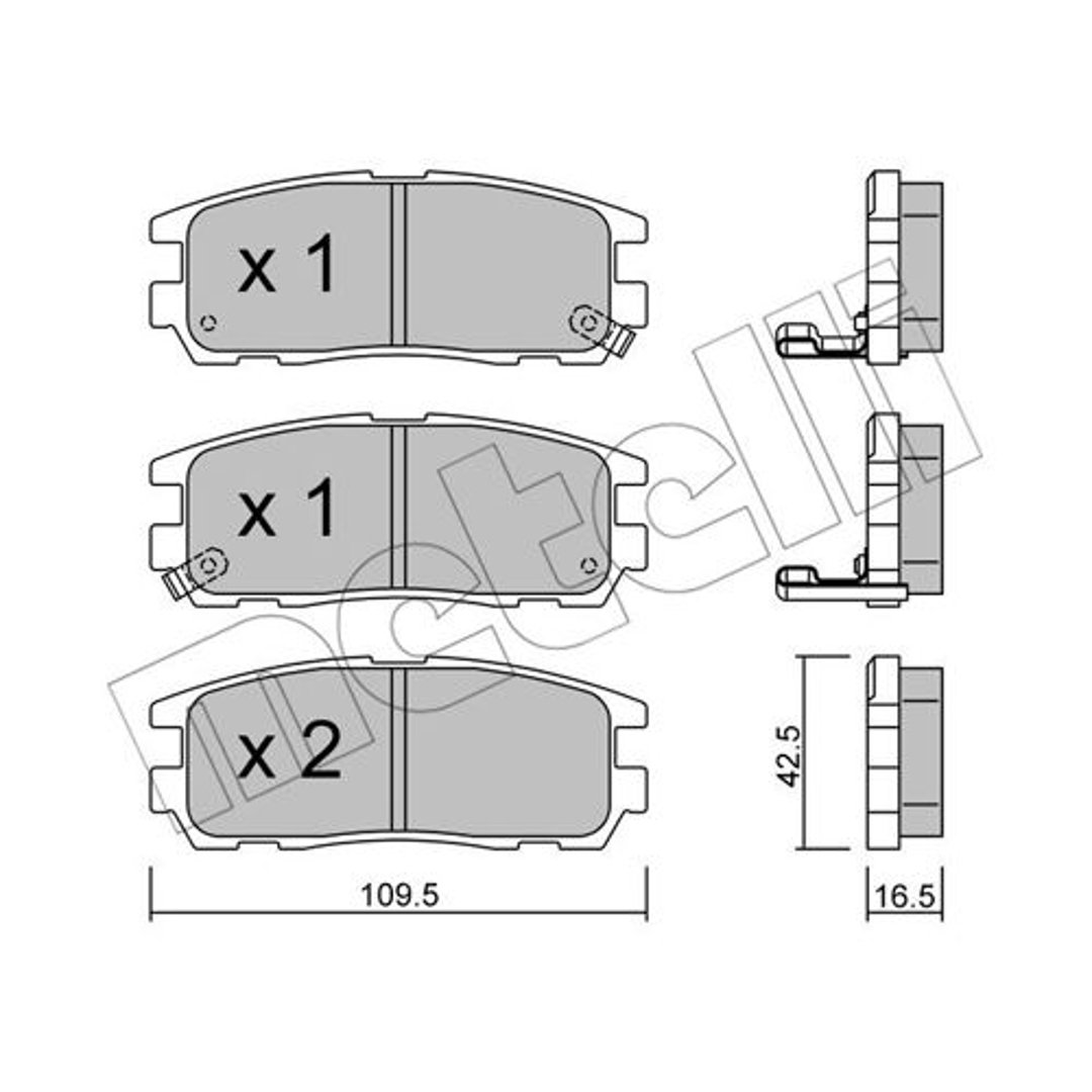 METELLI Klocki hamulcowe - komplet 22-0358-0