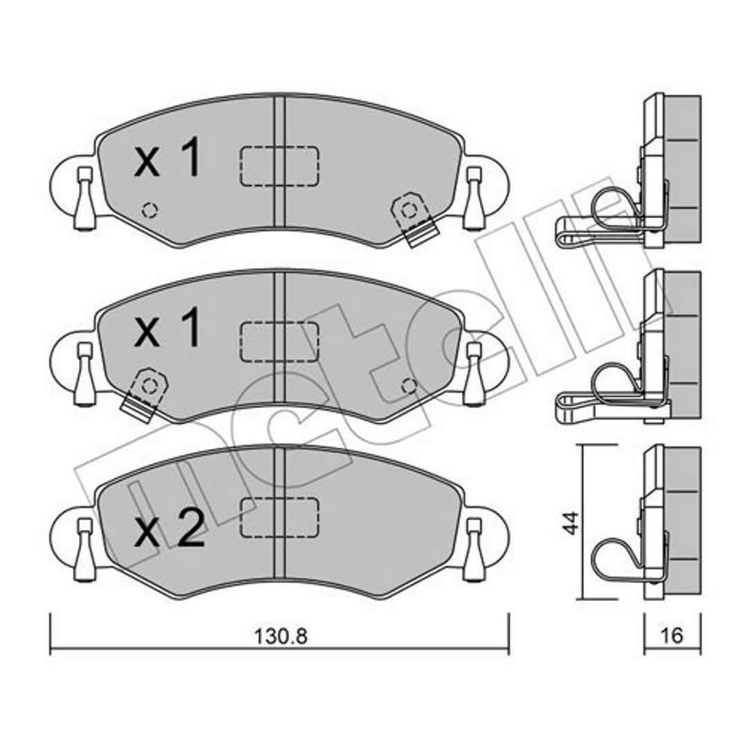 METELLI Klocki hamulcowe - komplet 22-0339-0