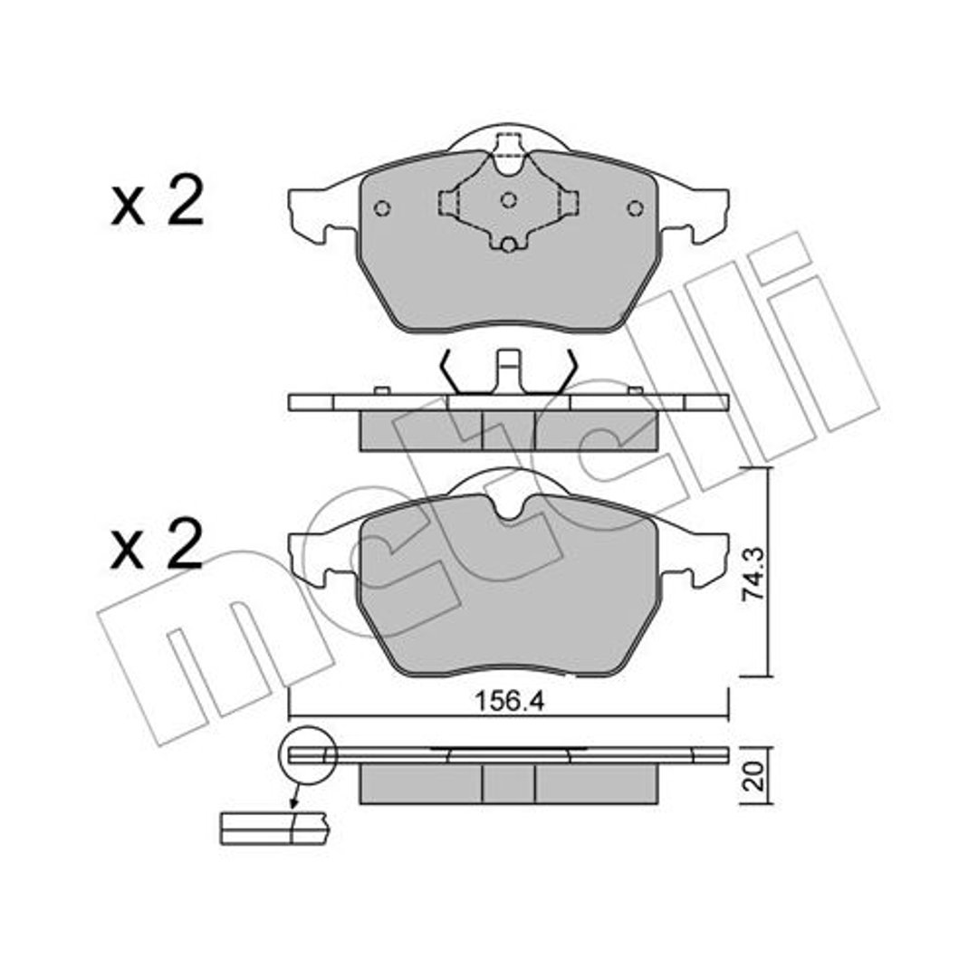 METELLI Klocki hamulcowe - komplet 22-0181-2