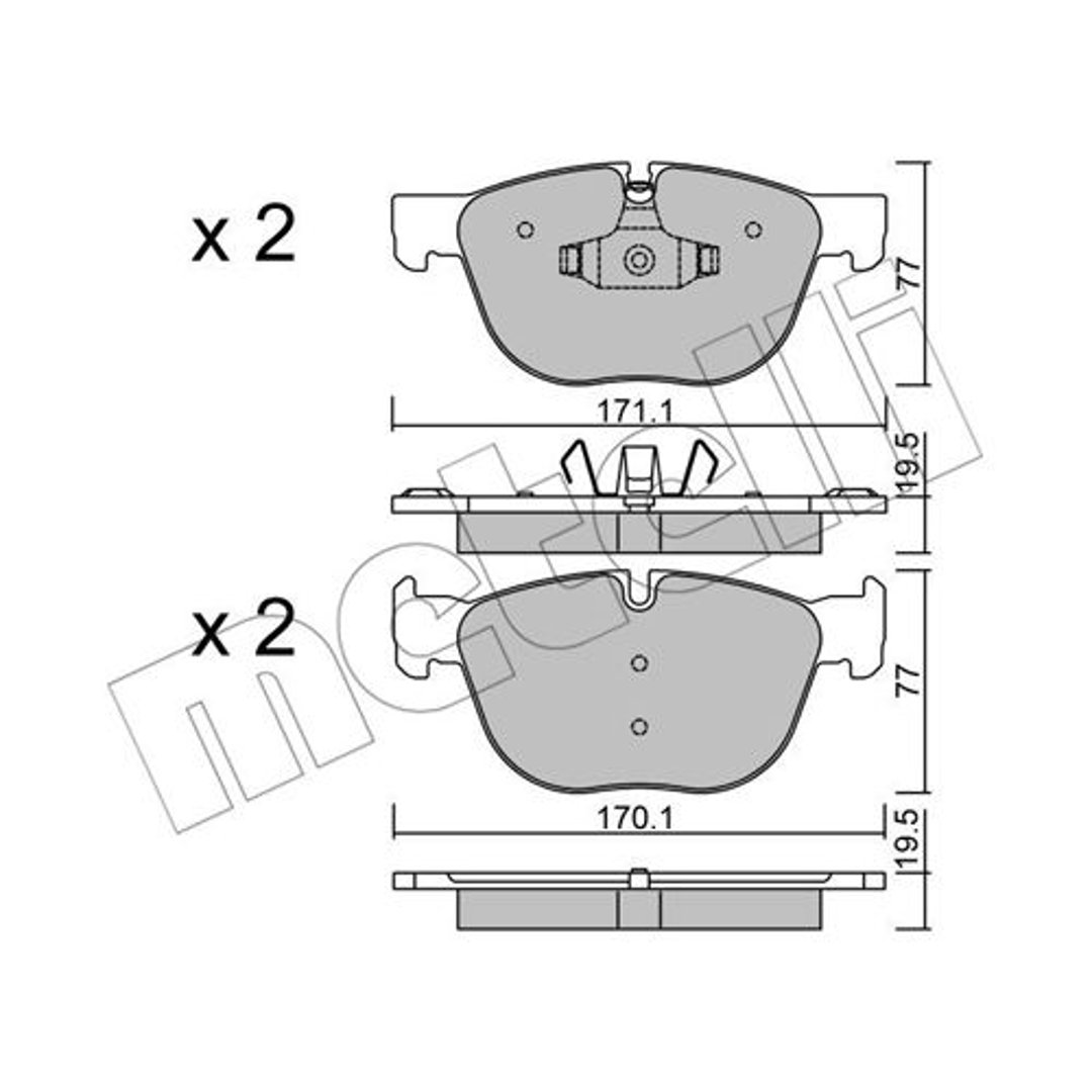 METELLI Klocki hamulcowe - komplet 22-0770-0