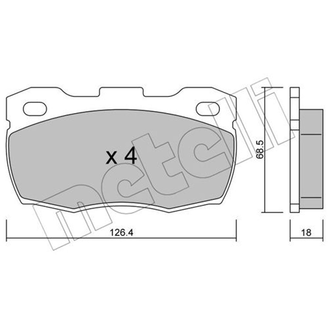 METELLI Klocki hamulcowe - komplet 22-0352-0
