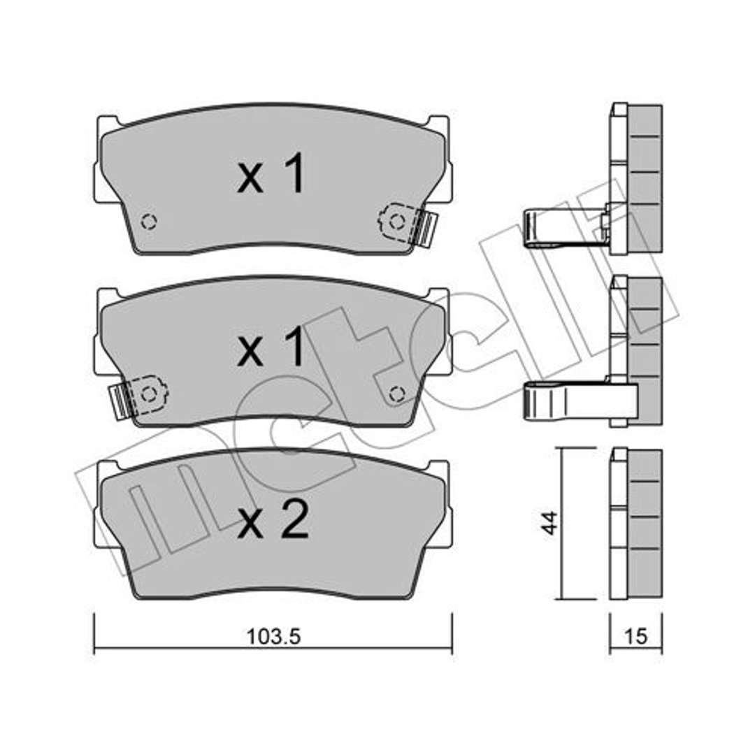 Klocki hamulcowe METELLI 22-0116-0