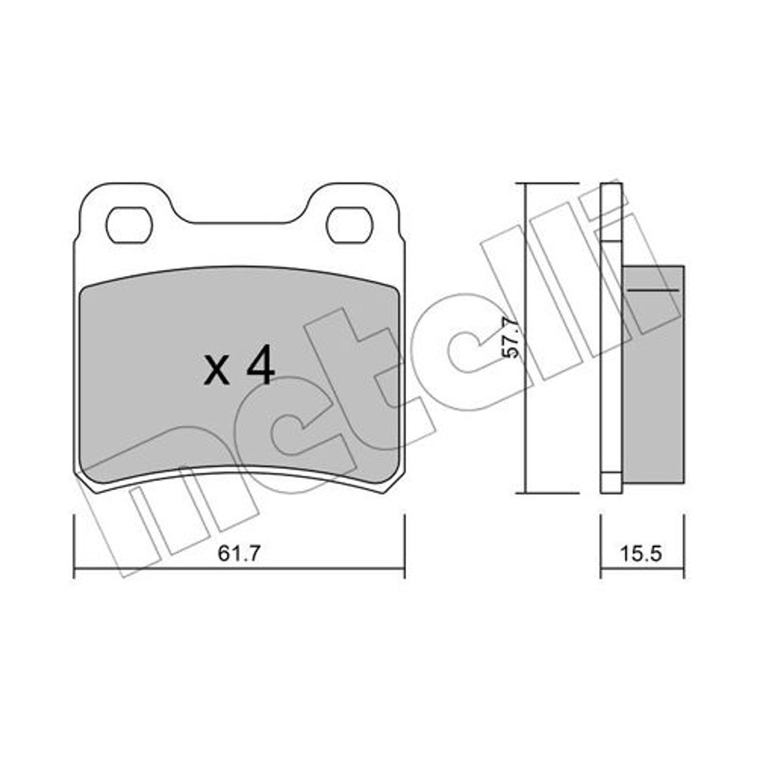 METELLI Klocki hamulcowe - komplet 22-0141-0