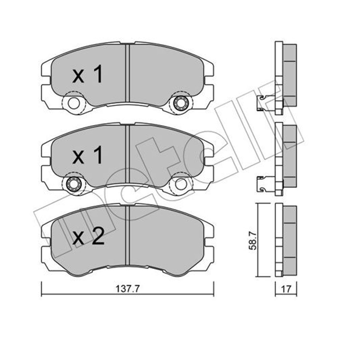 METELLI Klocki hamulcowe - komplet 22-0357-1