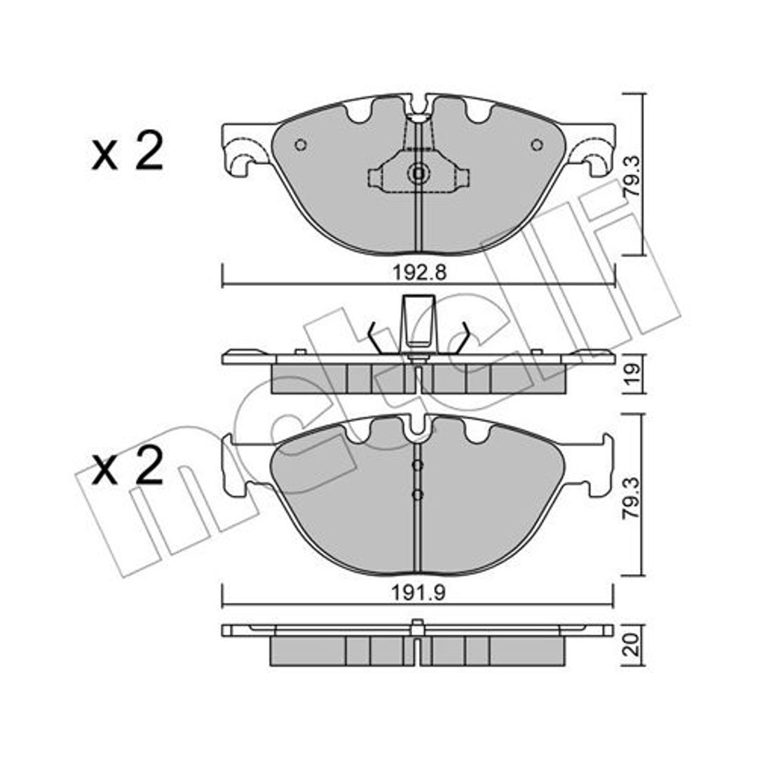 Klocki hamulcowe METELLI 22-0830-0