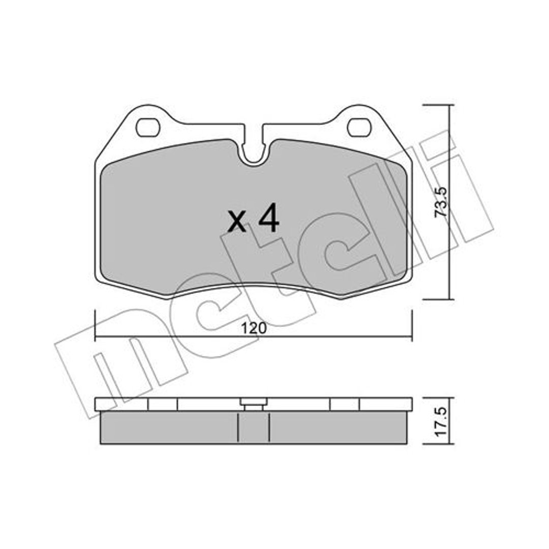 METELLI Klocki hamulcowe - komplet 22-0645-0
