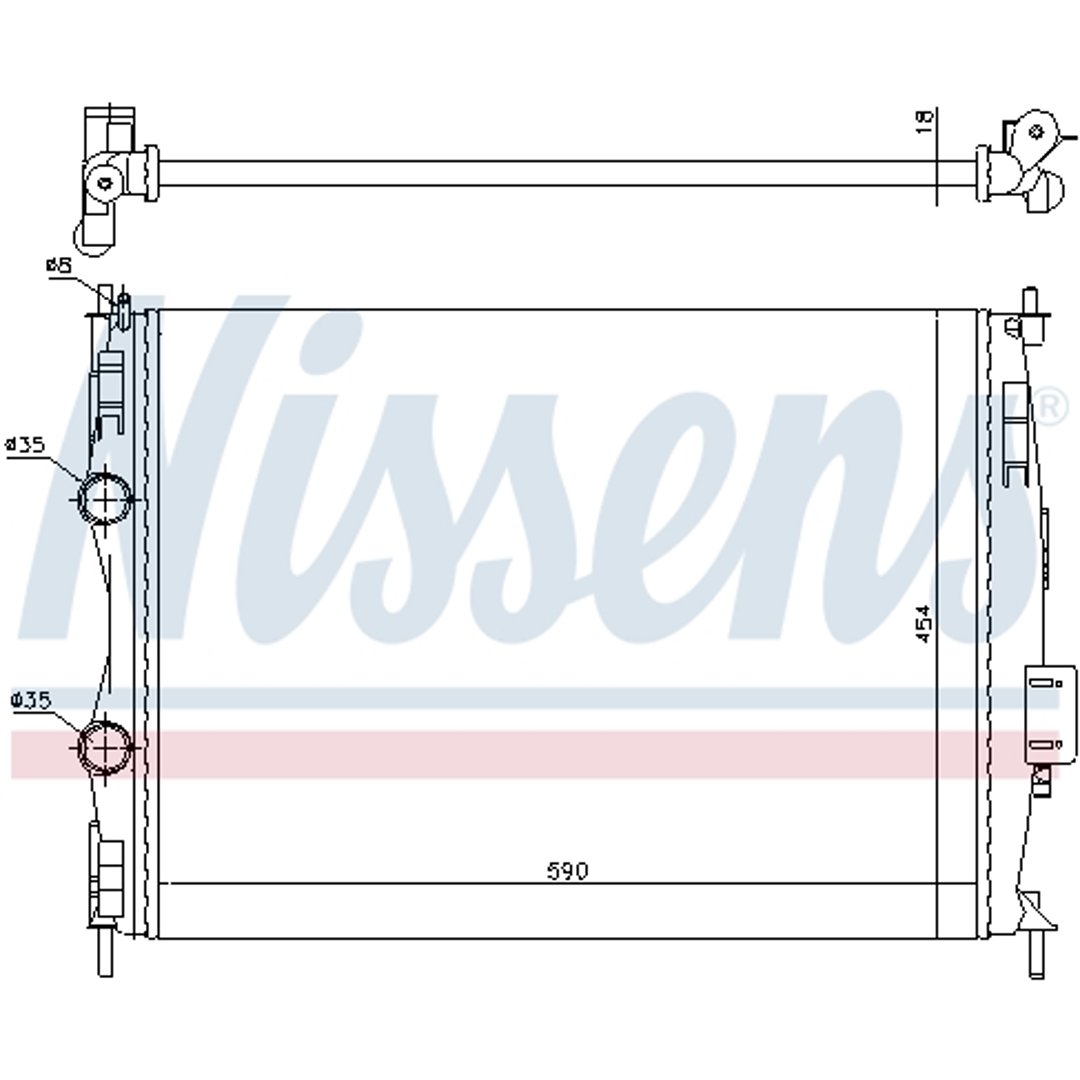 NISSENS Chłodnica, układ chłodzenia silnika NISSENS 67368 67368