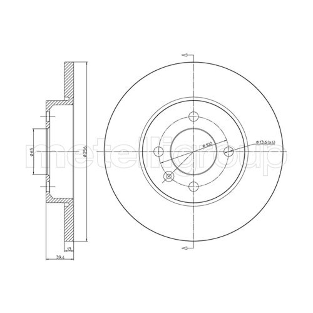 METELLI Tarcza hamulcowa 23-0186C 23-0186C