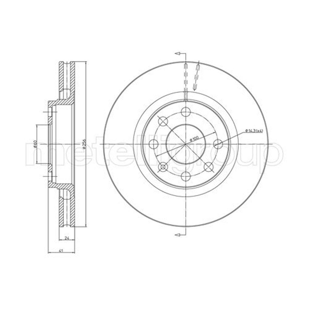 METELLI Tarcza hamulcowa 23-0166