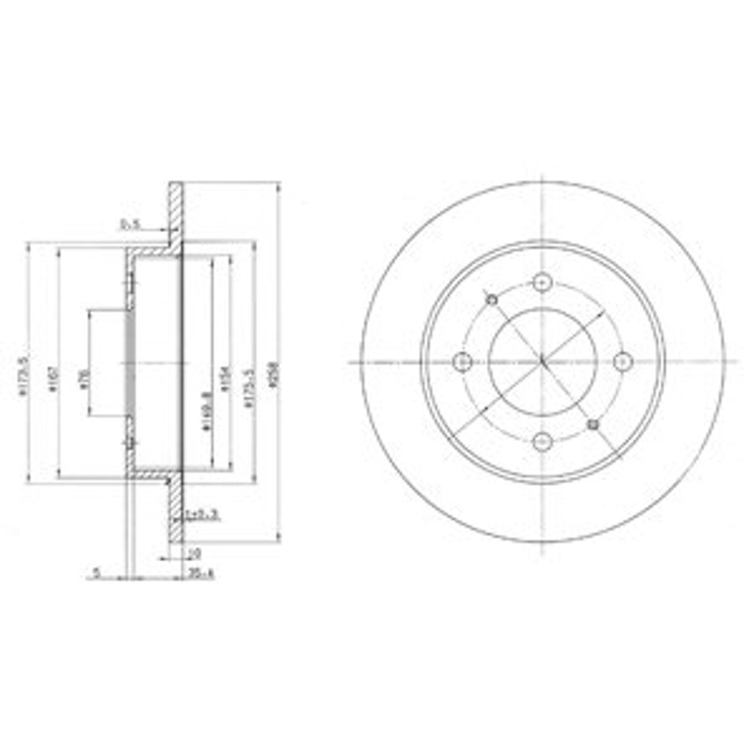 Tarcza hamulcowa DELPHI BG3070