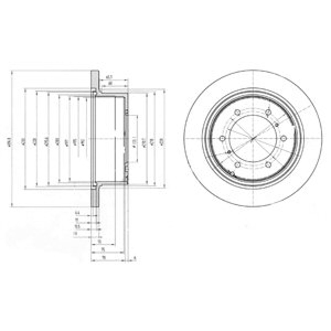 Delphi Tarcza hamulcowa BG3105