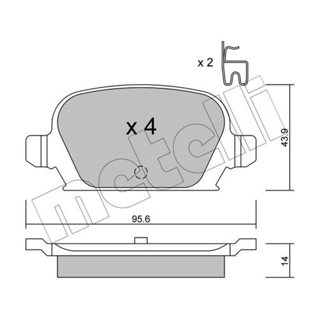 METELLI Klocki hamulcowe - komplet 22-0541-0