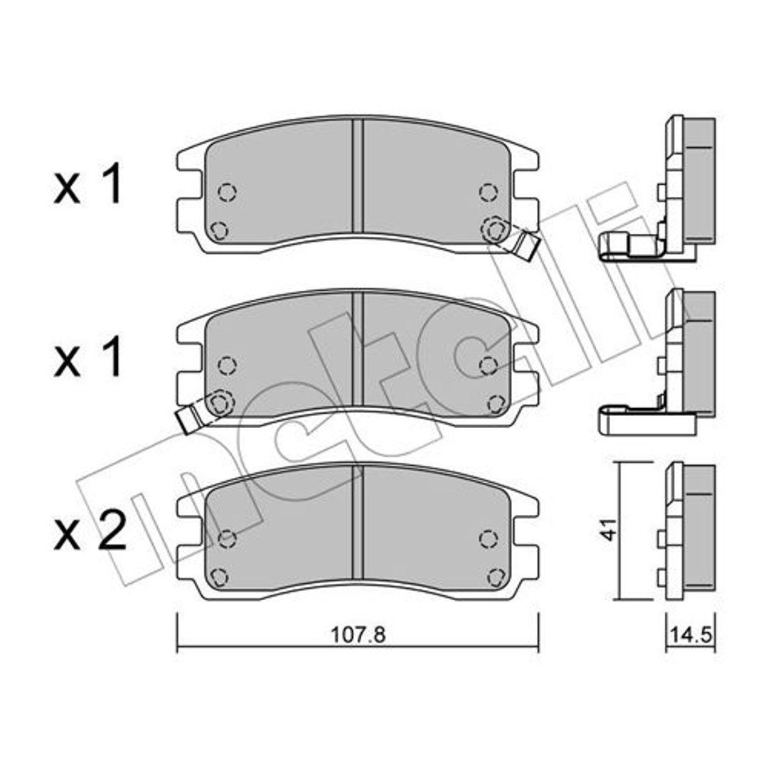 METELLI Klocki hamulcowe - komplet 22-0697-0