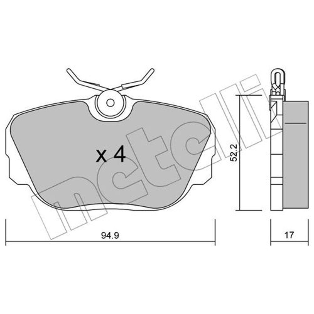 METELLI Klocki hamulcowe - komplet 22-0042-0