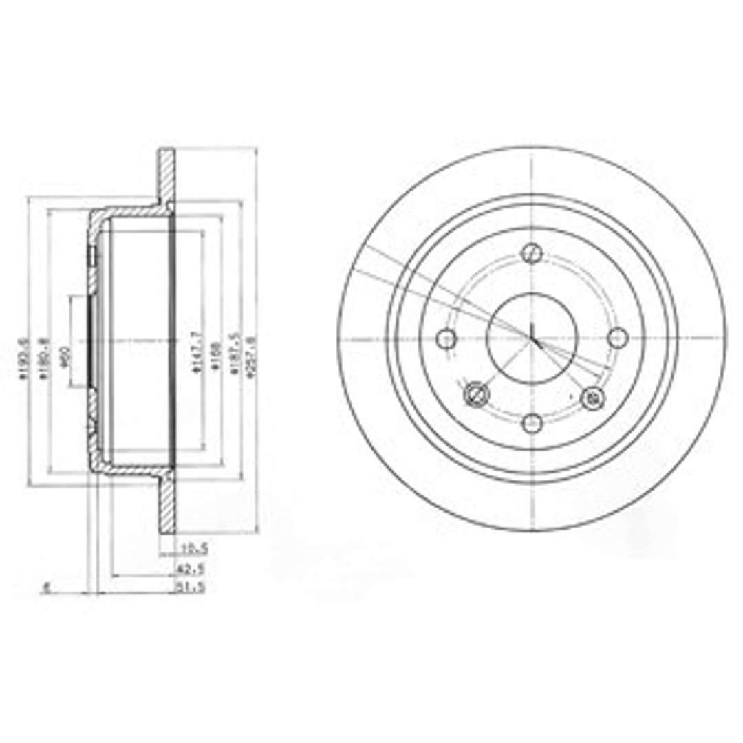 Tarcza hamulcowa DELPHI BG4091