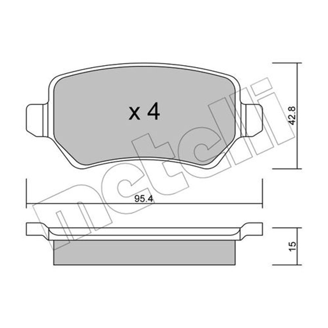 METELLI Klocki hamulcowe - komplet 22-0542-1