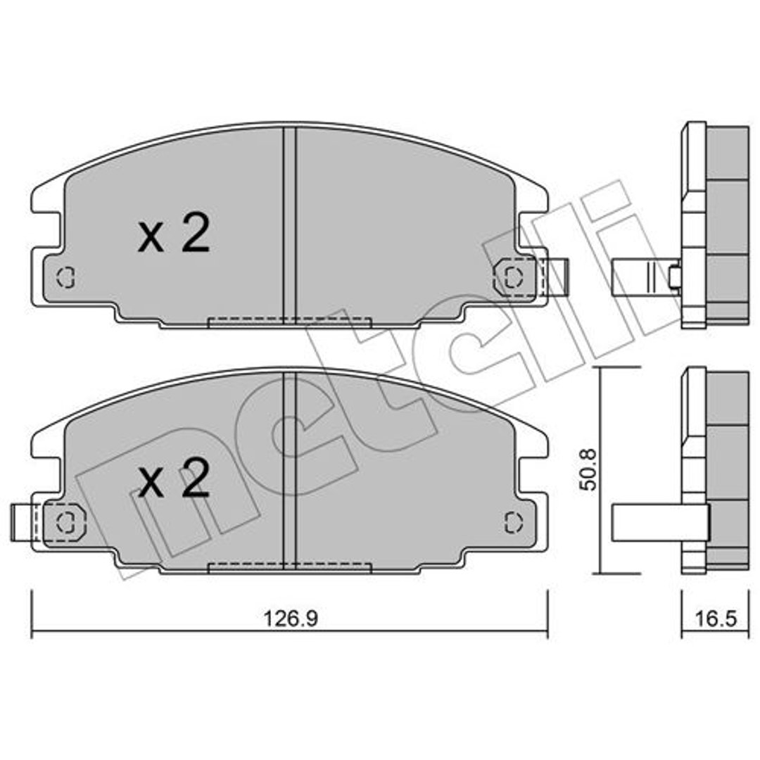 METELLI Klocki hamulcowe - komplet 22-0244-0