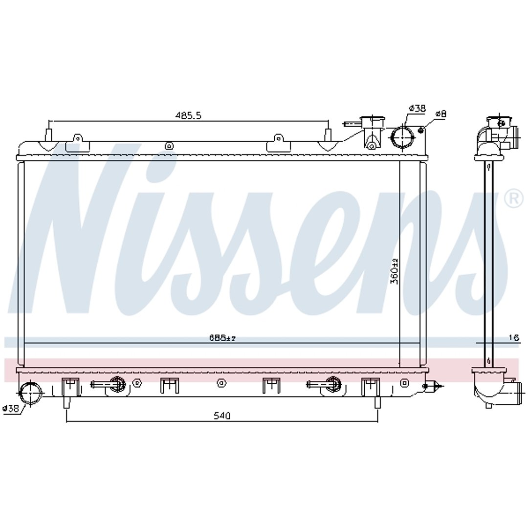 NISSENS Chłodnica, układ chłodzenia silnika NISSENS 67747 67747