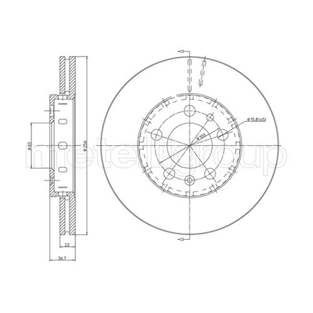 METELLI Tarcza hamulcowa 23-0390C