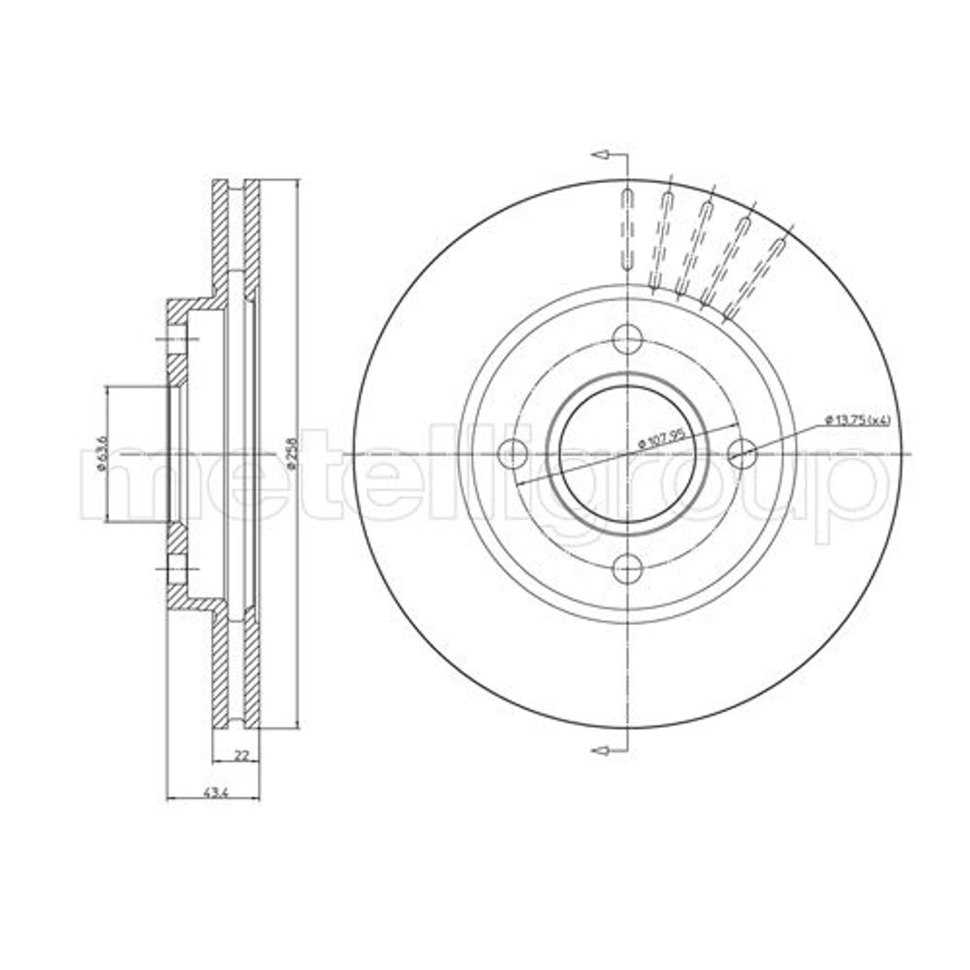 METELLI Tarcza hamulcowa 23-0476C 23-0476C
