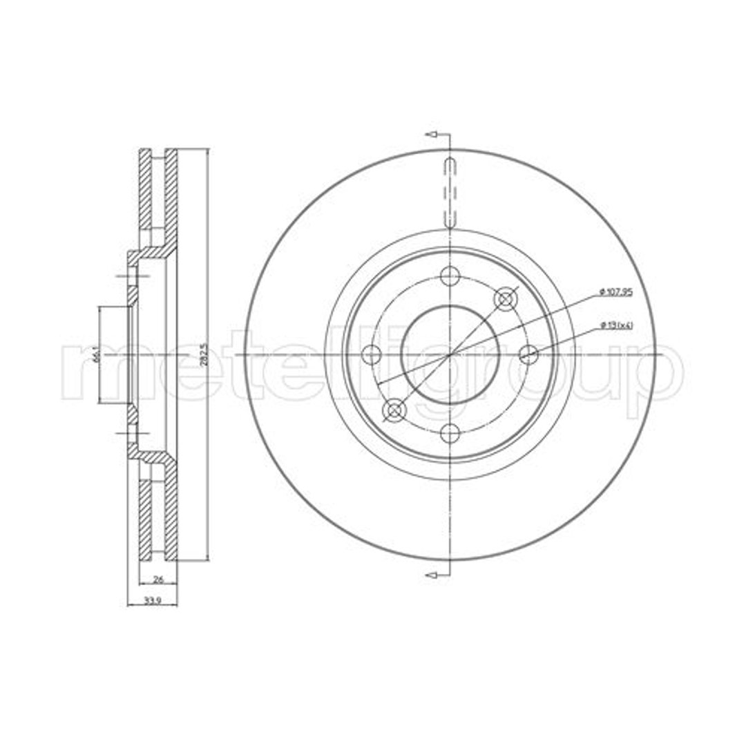 METELLI Tarcza hamulcowa 23-0566C 23-0566C