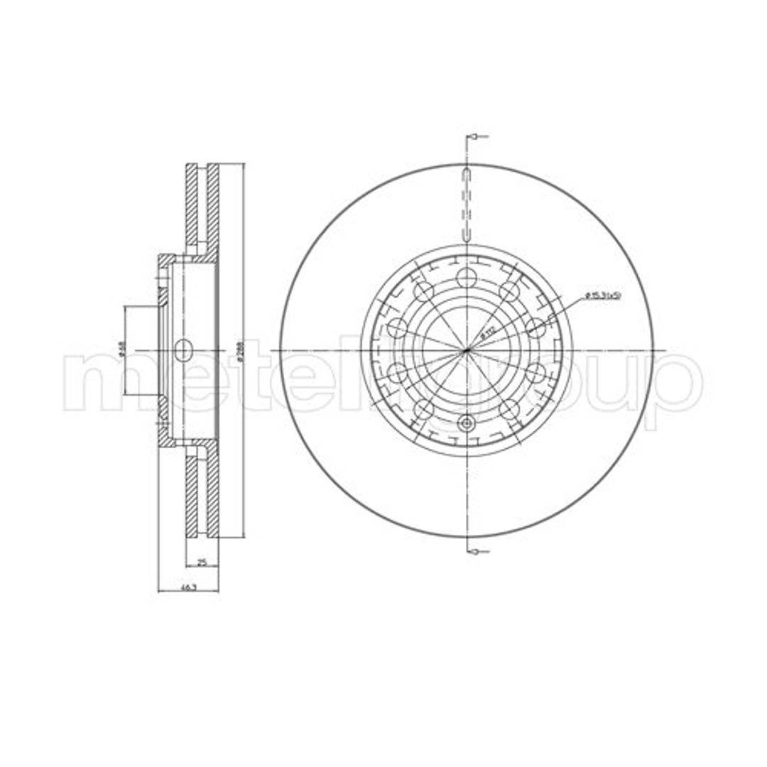 METELLI Tarcza hamulcowa 23-0262C