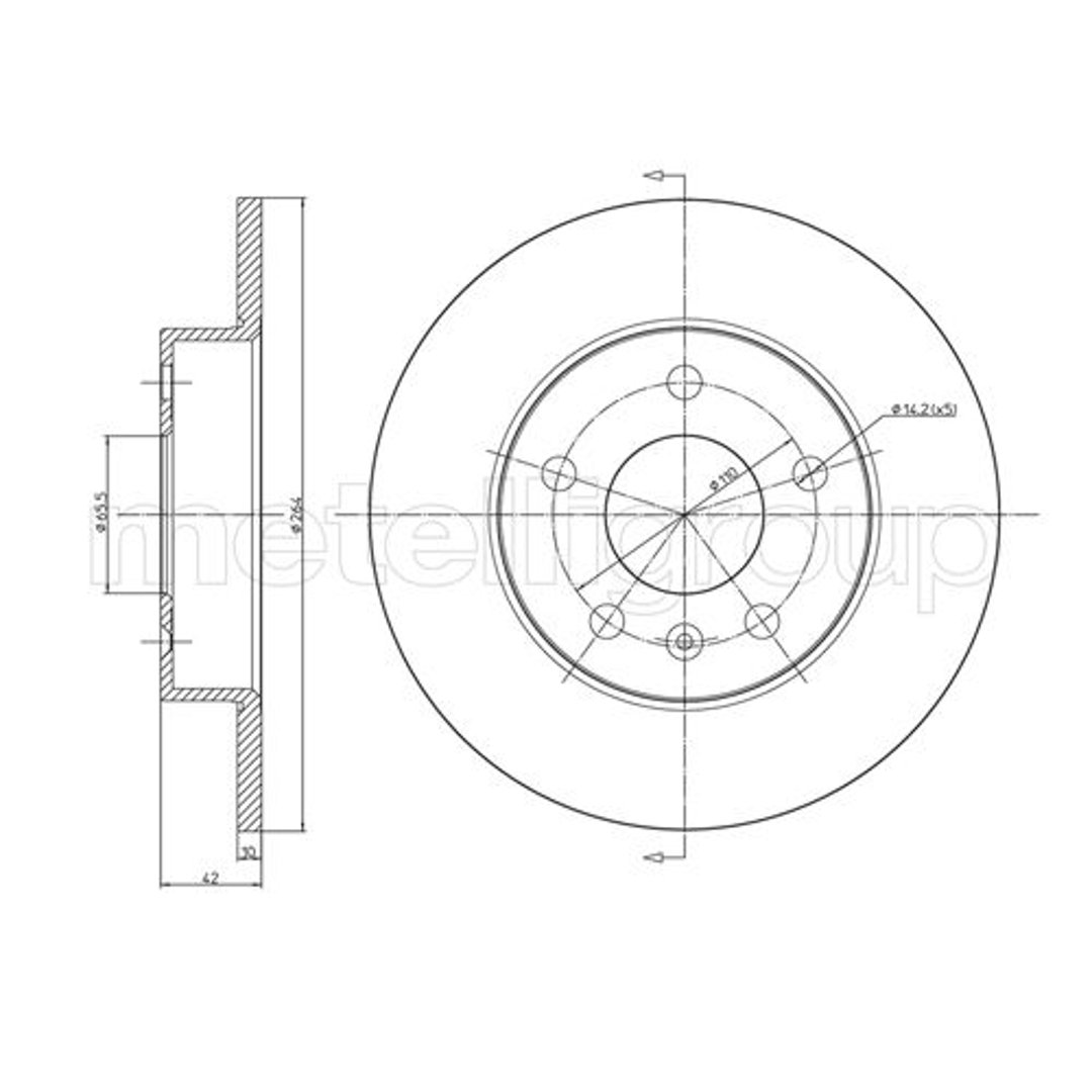 METELLI Tarcza hamulcowa 23-0489C