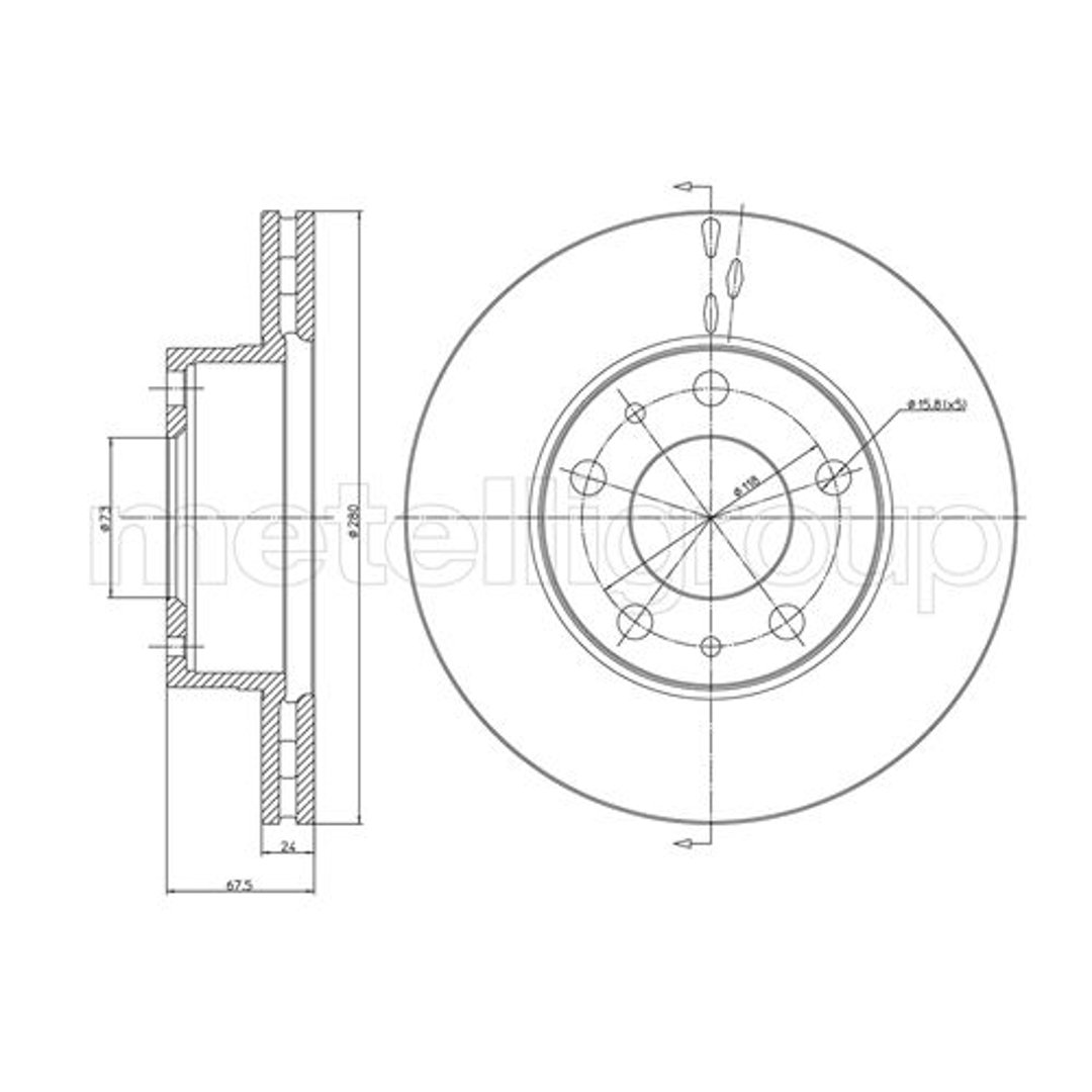 METELLI Tarcza hamulcowa 23-0340