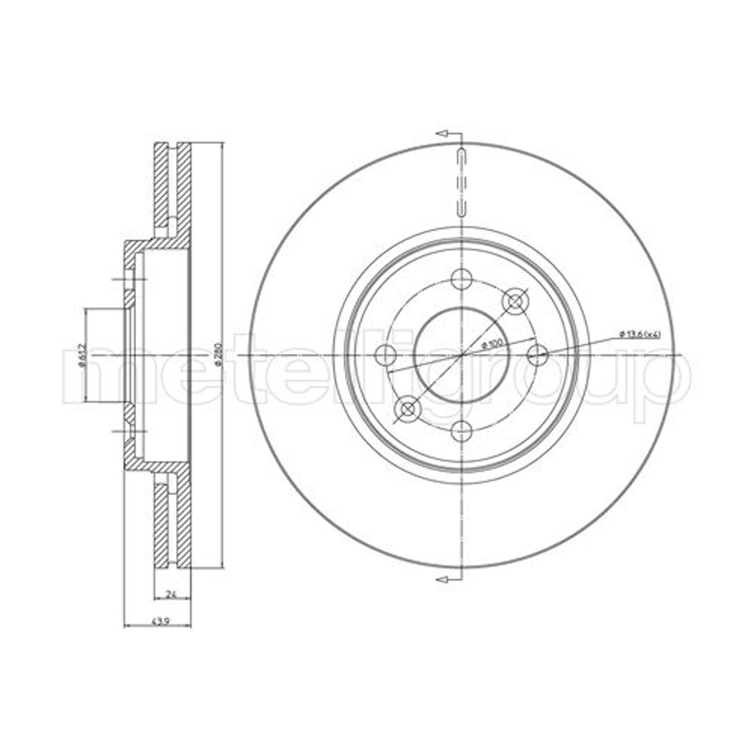 METELLI Tarcza hamulcowa 23-0517C 23-0517C