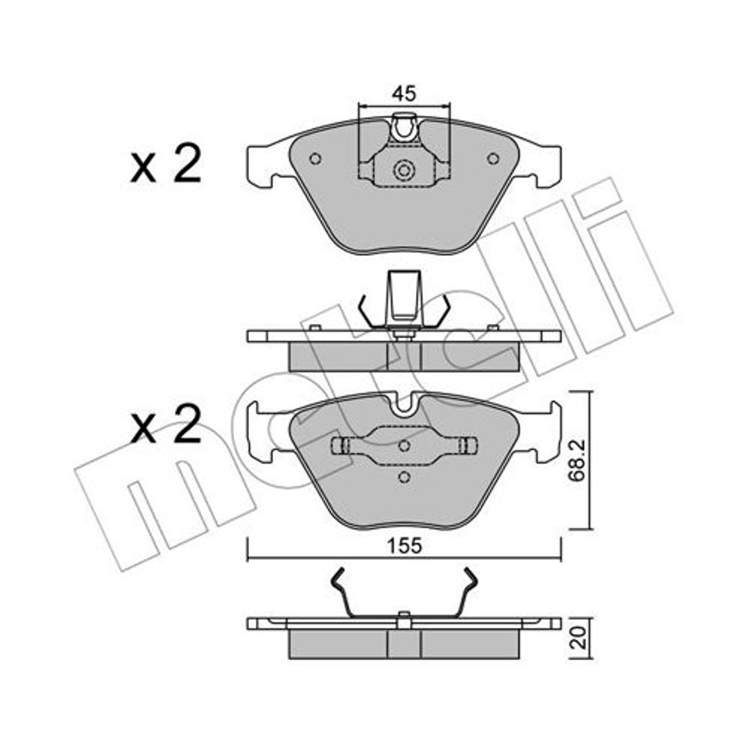 METELLI Klocki hamulcowe - komplet 22-0558-4