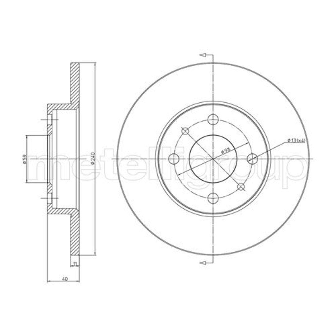 METELLI Tarcza hamulcowa 23-0232C 23-0232C