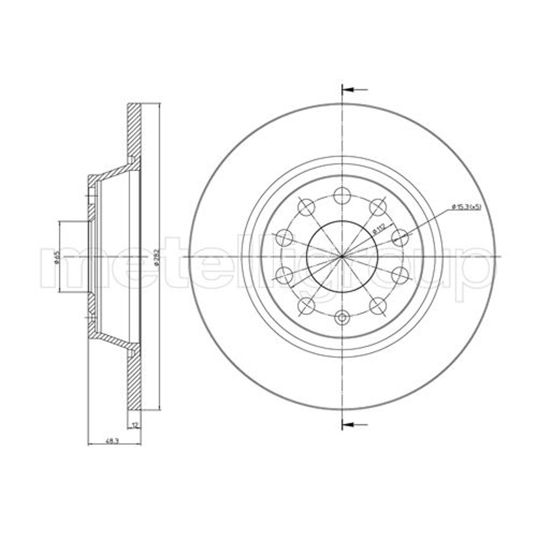 METELLI Tarcza hamulcowa 23-0852C