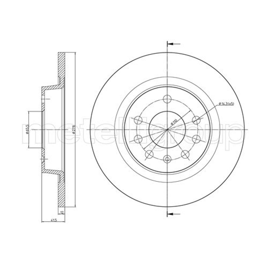 METELLI Tarcza hamulcowa 23-0609C