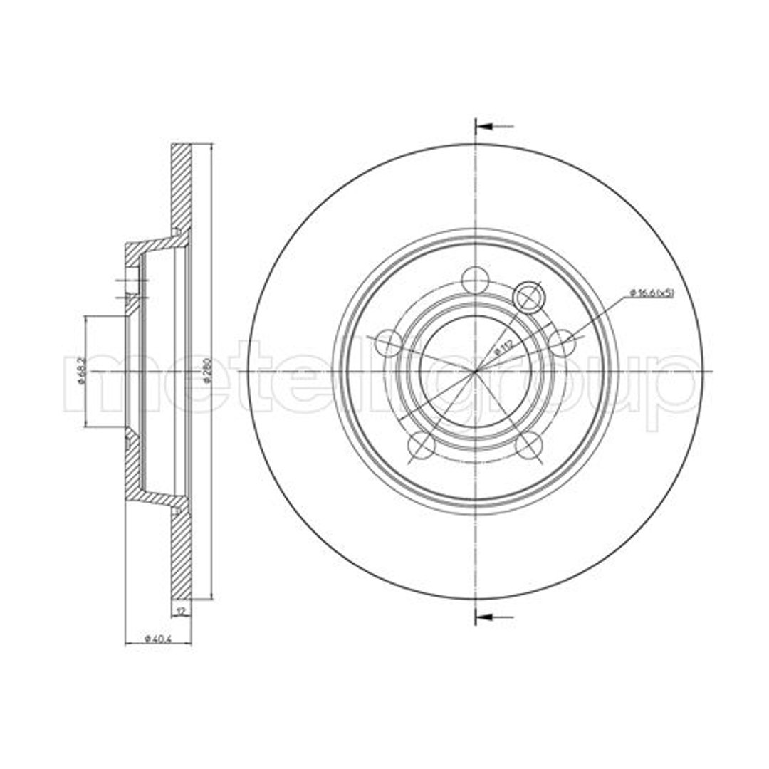 METELLI Tarcza hamulcowa 23-0657