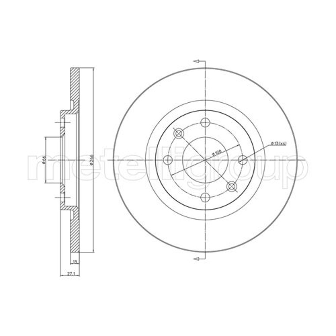 METELLI Tarcza hamulcowa 23-0401C 23-0401C