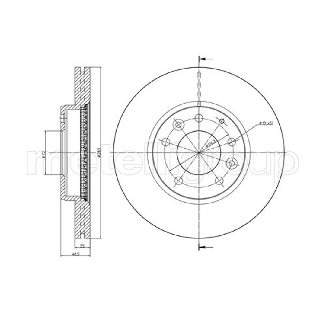 METELLI Tarcza hamulcowa 23-0621C