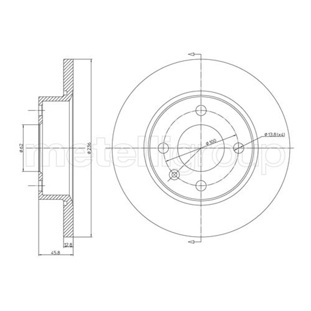 METELLI Tarcza hamulcowa 23-0551