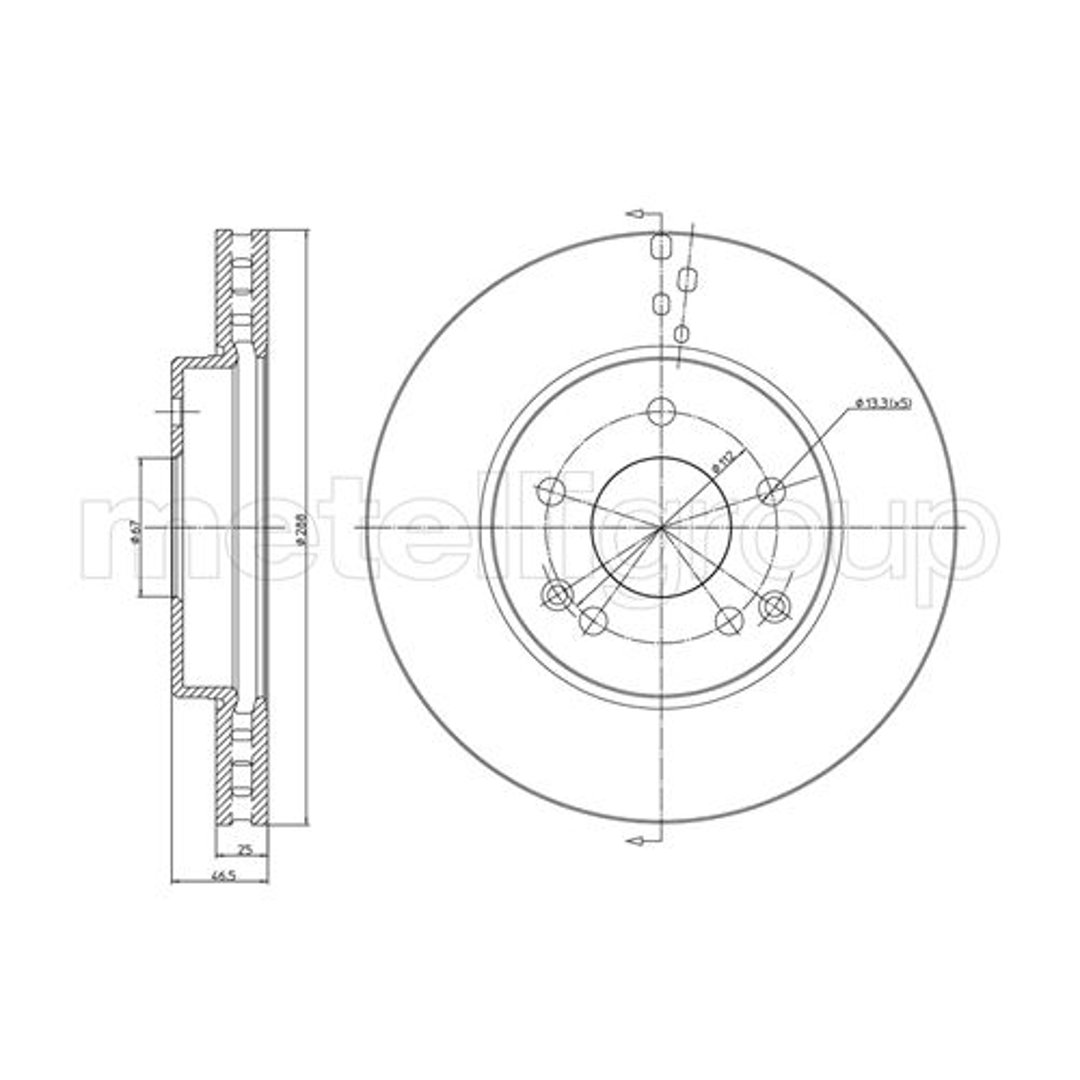 METELLI Tarcza hamulcowa 23-0701C