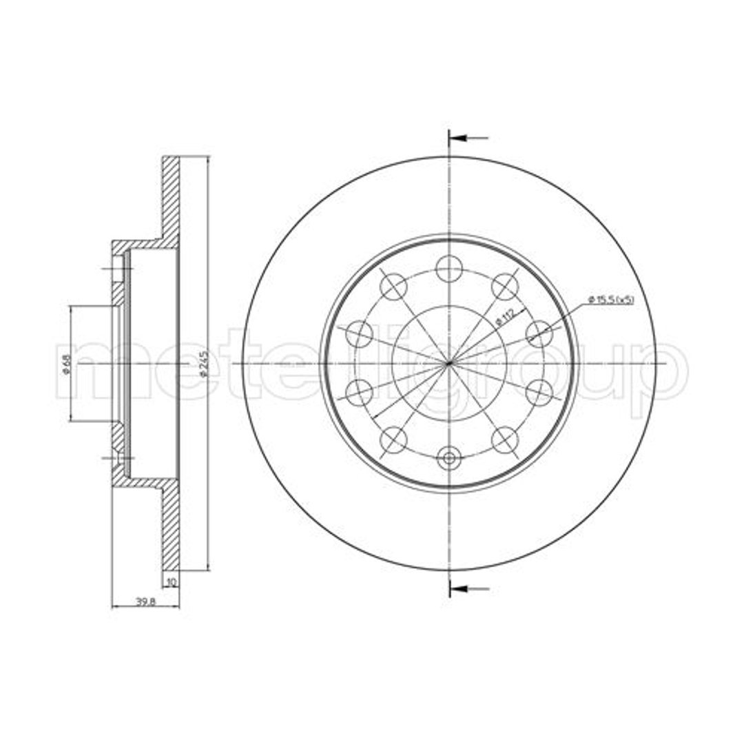 METELLI Tarcza hamulcowa 23-0748C