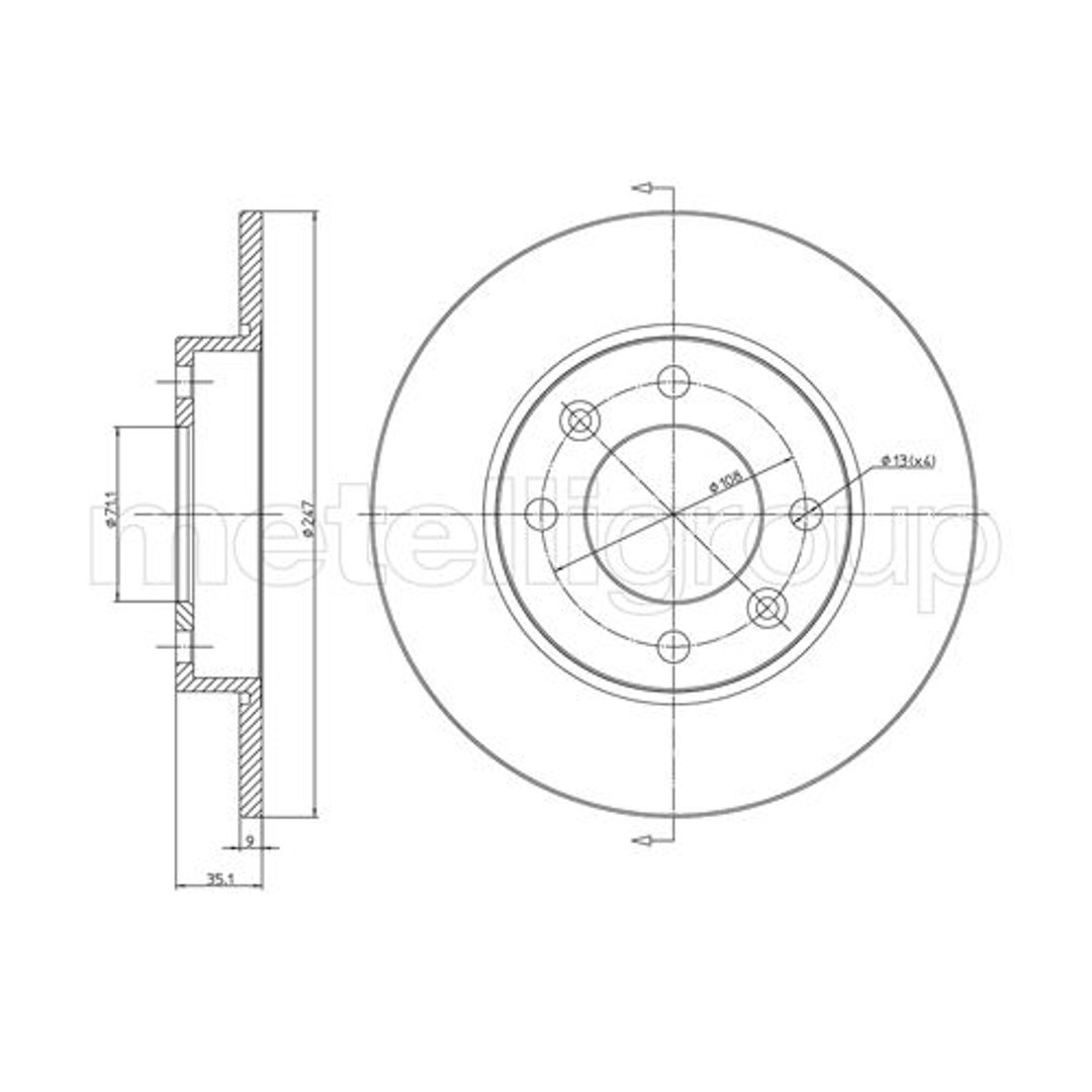 METELLI Tarcza hamulcowa 23-0567C 23-0567C